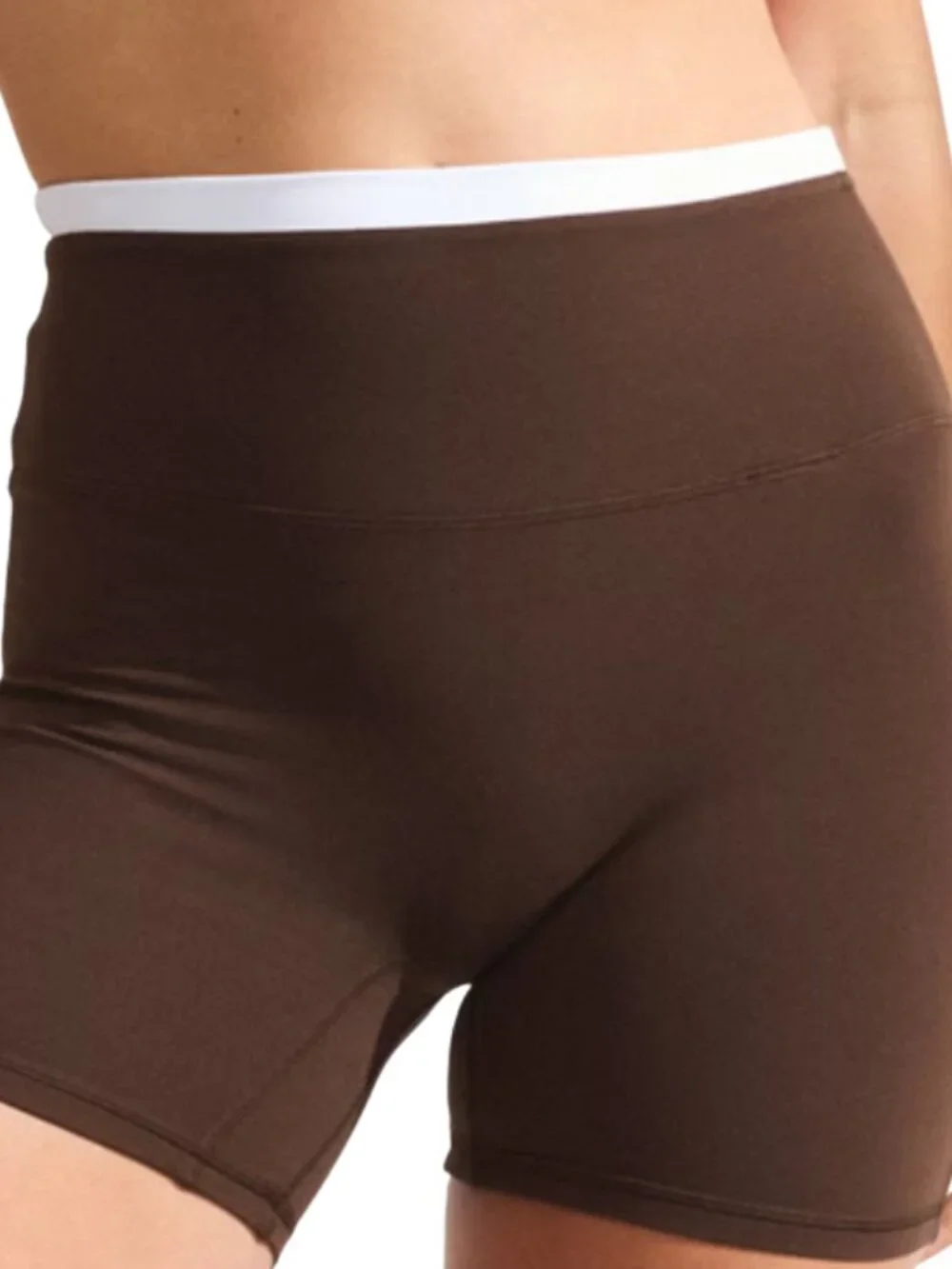 Abercrombie YPB studioFLEX Bike Short - Coffee - Size S - NWT